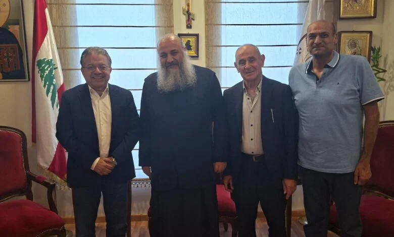Metropolitan Antonios of Tyre receives a delegation from the Saint George Dispensary – Rashaya